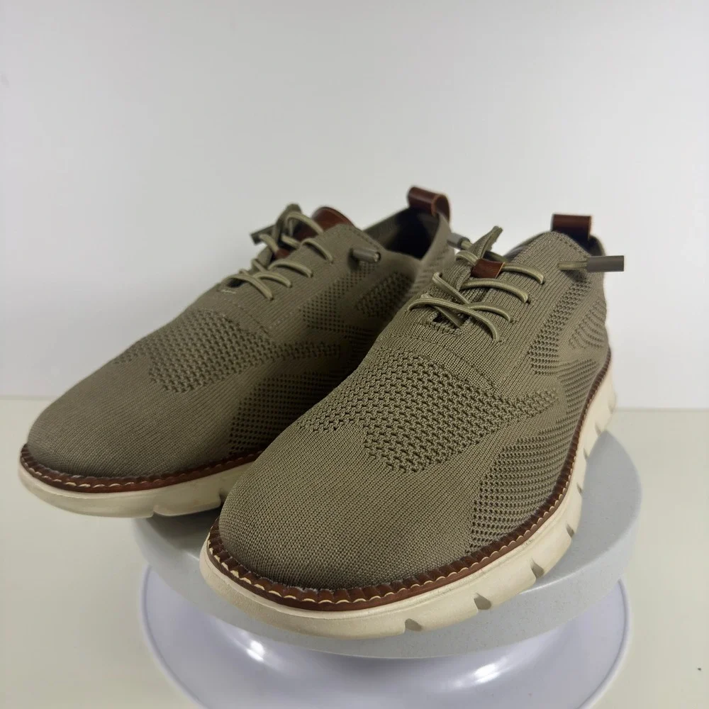Wingtip Oxford Mens Olive Green Sneakers C24948‎